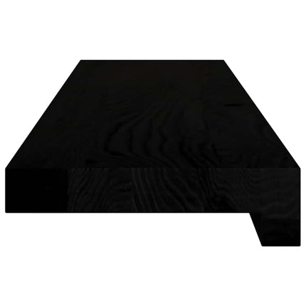 vindueskarme 2 stk brunsort 80x15x2 cm massivt egetræ