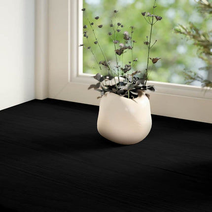 vindueskarme 2 stk brunsort 90x15x2 cm massivt egetræ
