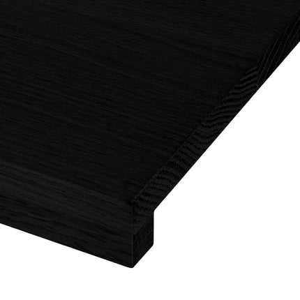 vindueskarme 2 stk brunsort 90x15x2 cm massivt egetræ