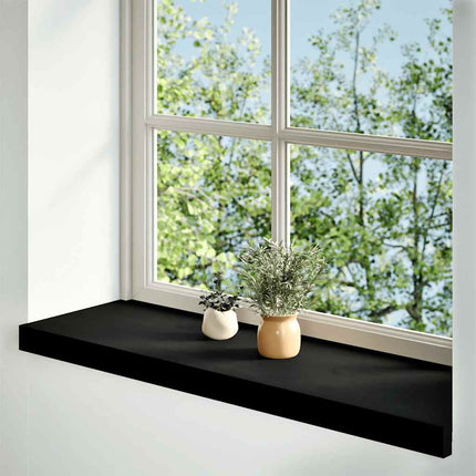 vindueskarme 2 stk brunsort 70x30x2 cm massivt egetræ