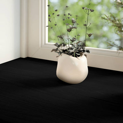 vindueskarme 2 stk brunsort 110x30x2 cm massivt egetræ