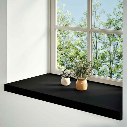 vindueskarme 2 stk brunsort 80x40x2 cm massivt egetræ