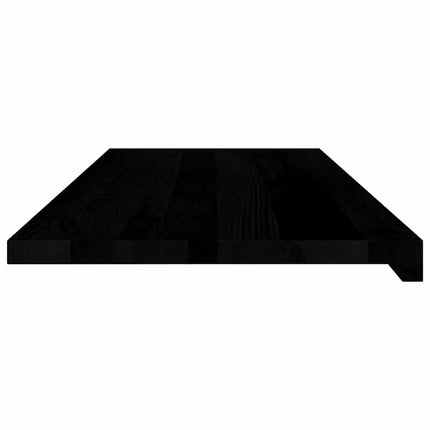 vindueskarme 2 stk brunsort 100x40x2 cm massivt egetræ