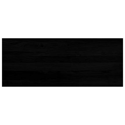 vindueskarme 2 stk brunsort 100x40x2 cm massivt egetræ