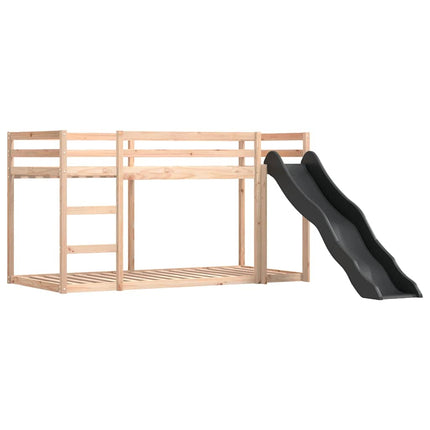 køjeseng med rutsjebane og forhæng 80x200 cm lyserød