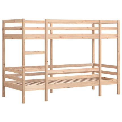 køjeseng uden madras 90x200 cm massivt fyrretræ