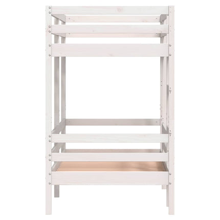 køjeseng 90x190 cm massivt fyrretræ hvid