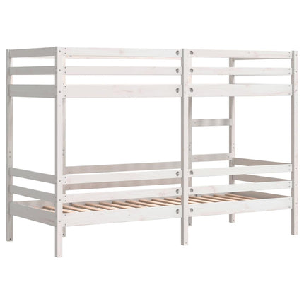 køjeseng 75x190 cm massivt fyrretræ hvid