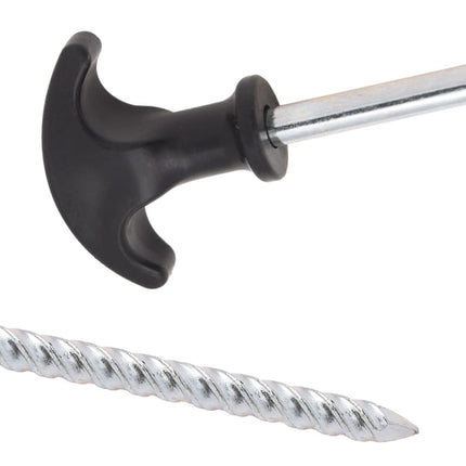 teltpløkker 24 stk. 20 cm Ø7 mm galvaniseret stål