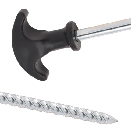 teltpløkker 12 stk. 30 cm Ø7 mm galvaniseret stål
