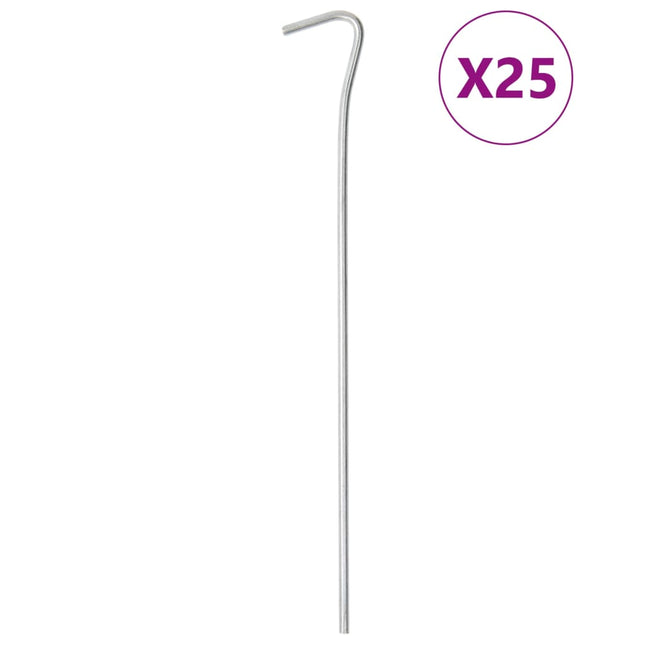 teltpløkker 25 stk. 23 cm Ø4 mm galvaniseret stål