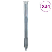 teltpløkker 24 stk. 22 cm Ø20 mm galvaniseret stål