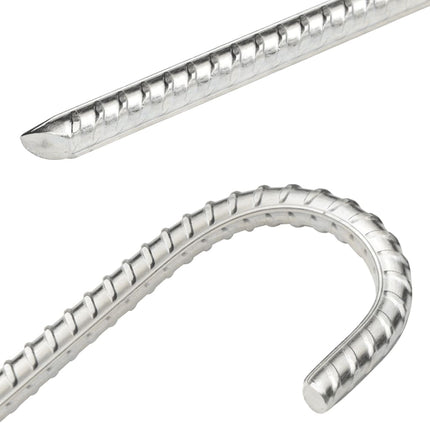 teltpløkker 6 stk. 37 cm Ø10 mm galvaniseret stål