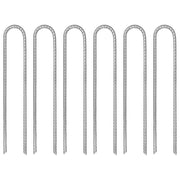 teltpløkker 6 stk. U-form 30 cm Ø7 mm galvaniseret stål