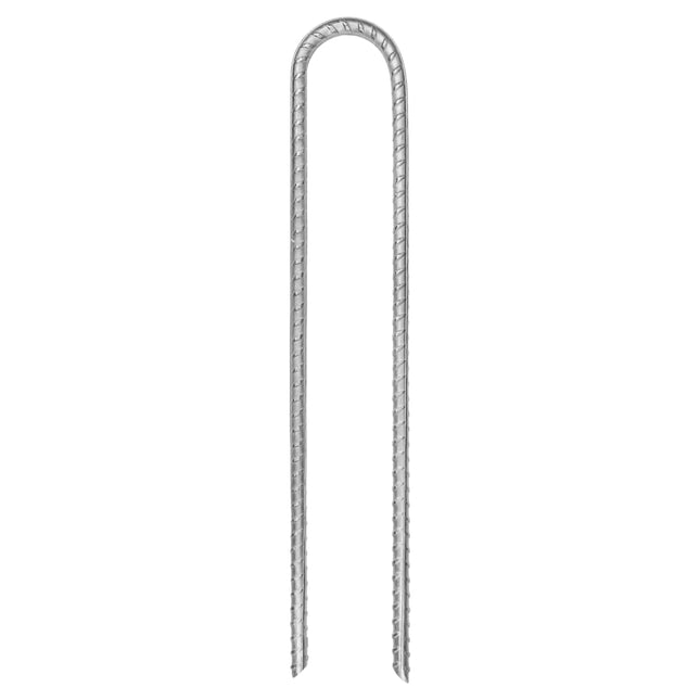 teltpløkker 6 stk. U-form 30 cm Ø7 mm galvaniseret stål