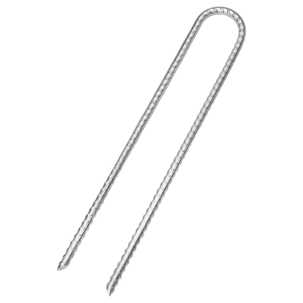 teltpløkker 6 stk. U-form 30 cm Ø7 mm galvaniseret stål