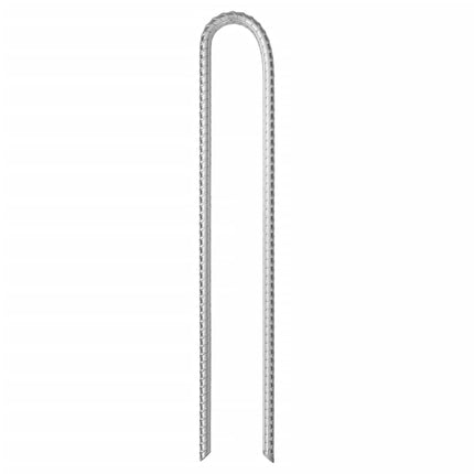 teltpløkker 6 stk. U-form 37 cm Ø10 mm galvaniseret stål