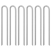 teltpløkker 6 stk. U-form 41,5 cm Ø12 mm galvaniseret stål