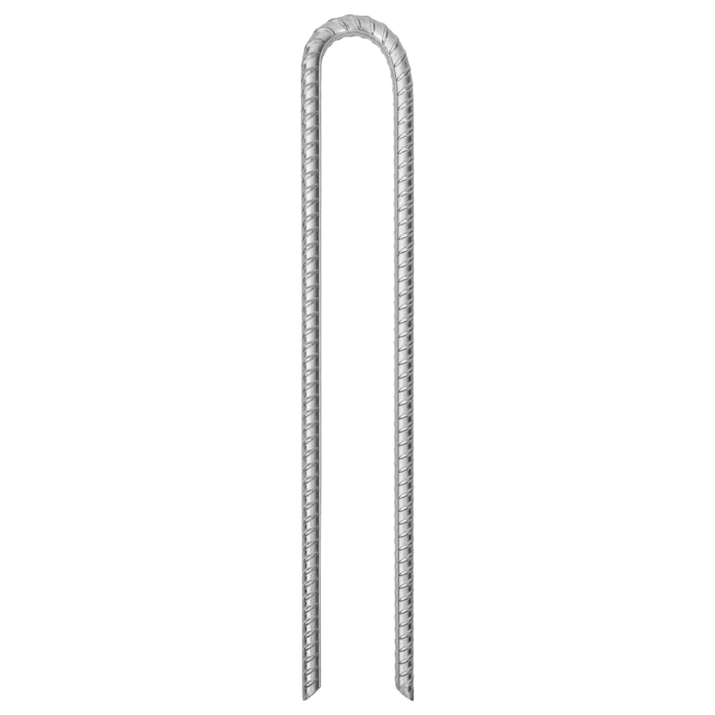 teltpløkker 12 stk. U-facon 41,5 cm Ø12 mm galvaniseret stål