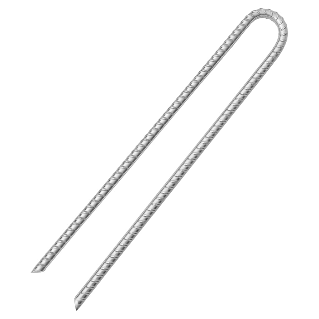 teltpløkker 12 stk. U-facon 41,5 cm Ø12 mm galvaniseret stål