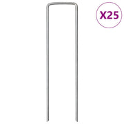 jordpløkker 25 stk. U-facon 15x3,5 cm galvaniseret stål