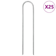 jordpløkker 25 stk. U-facon 15x3,5 cm galvaniseret stål