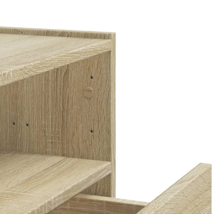 væghængte sengeborde 2 stk. 45x30x35 cm sonoma-eg