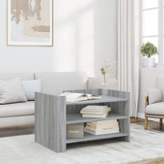 sofabord 80x50x50 cm konstrueret træ grå sonoma-eg