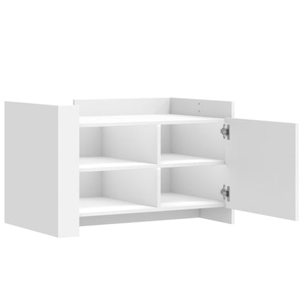sofabord 80x50x50 cm konstrueret træ hvid