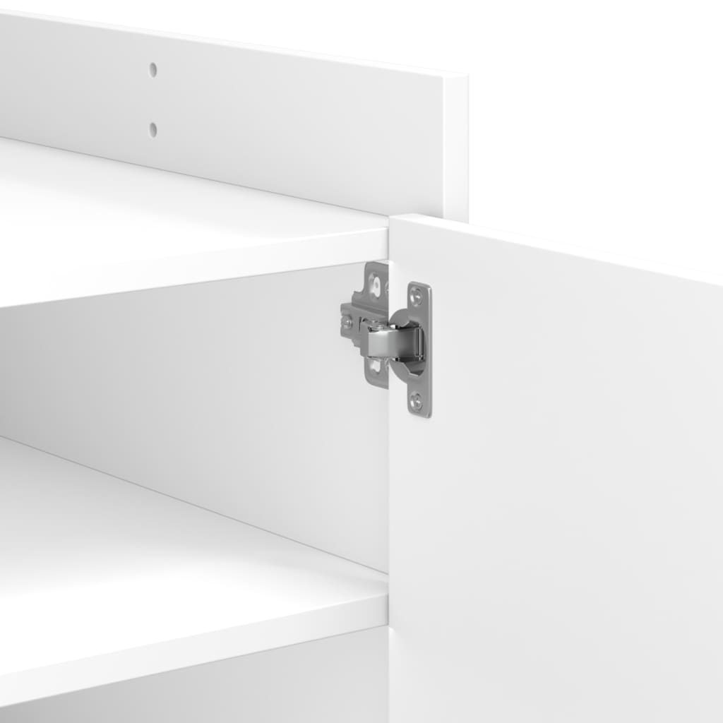 sofabord 80x50x50 cm konstrueret træ hvid