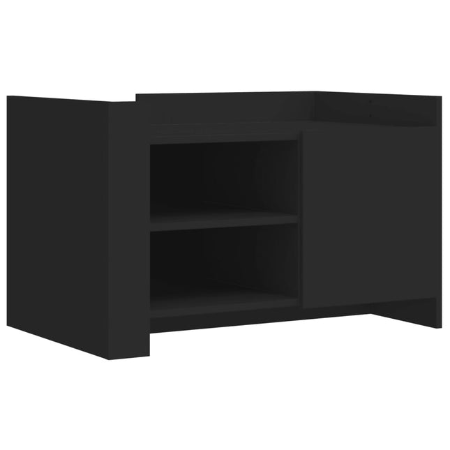sofabord 80x50x50 cm konstrueret træ sort