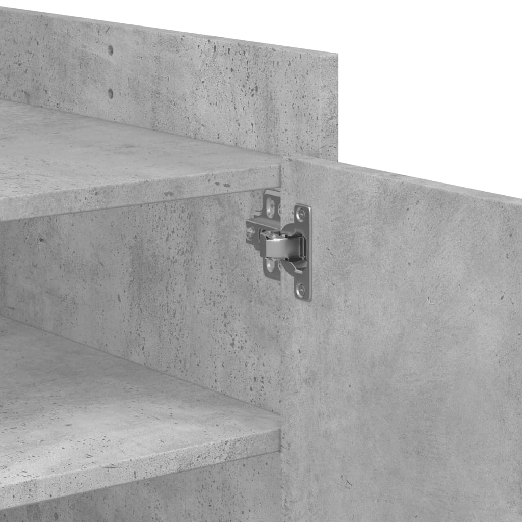 sofabord 80x50x50 cm konstrueret træ betongrå