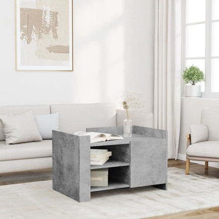 sofabord 80x50x50 cm konstrueret træ betongrå