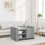sofabord 80x50x50 cm konstrueret træ grå sonoma-eg