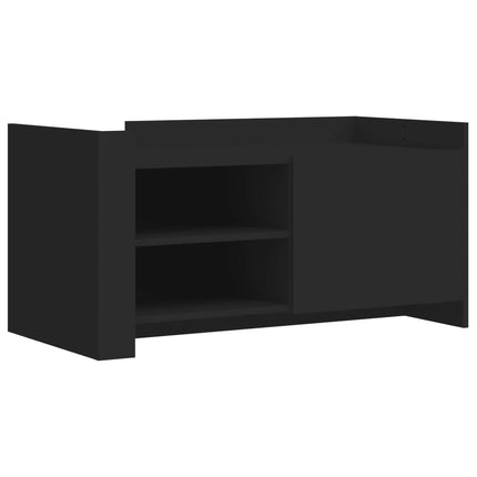sofabord 100x50x50 cm konstrueret træ sort