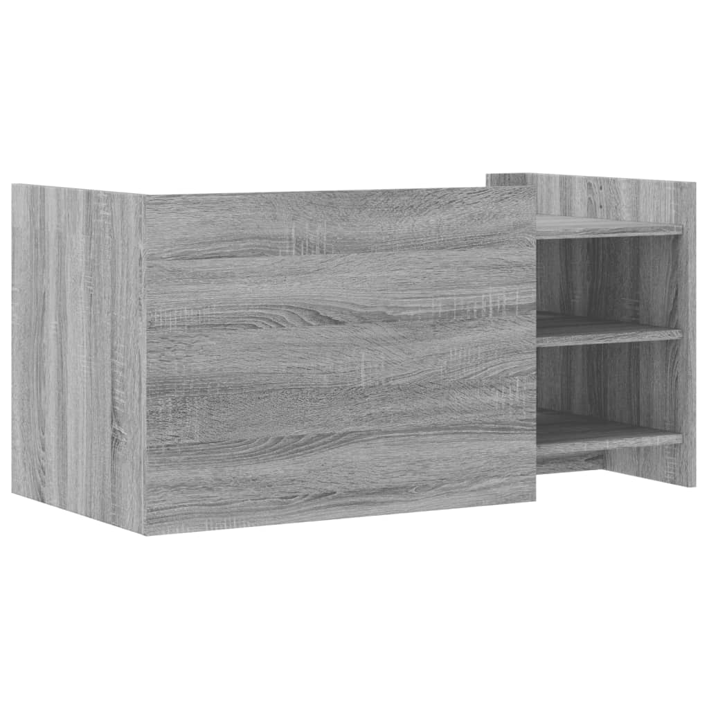 sofabord 100x50x50 cm konstrueret træ grå sonoma-eg