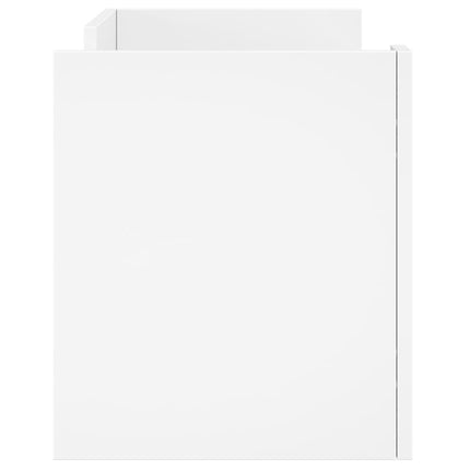 tv-bord 80x35x40 cm konstrueret træ hvid