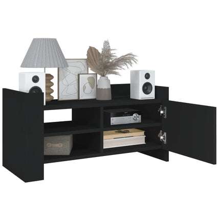 tv-bord 80x35x40 cm konstrueret træ sort