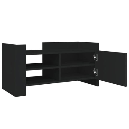 tv-bord 80x35x40 cm konstrueret træ sort