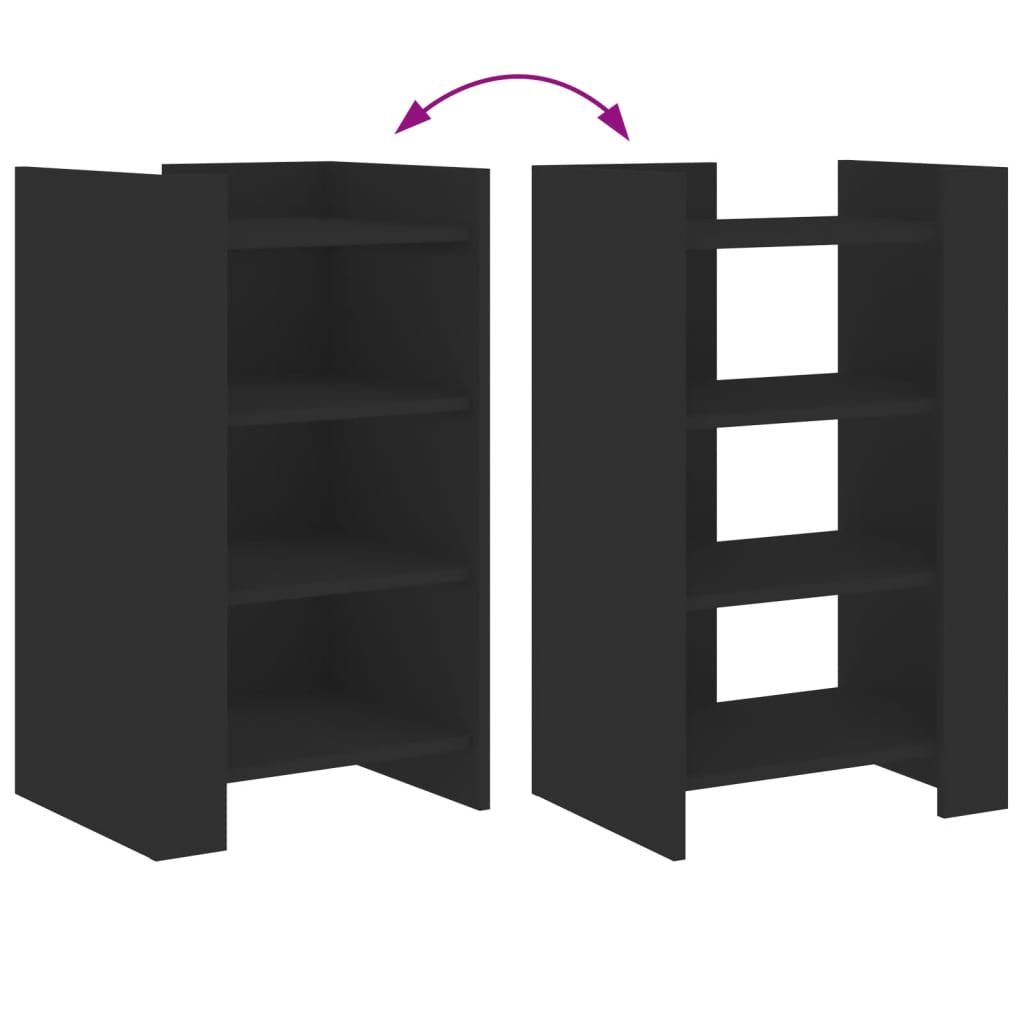 skænk 45x35x75 cm konstrueret træ sort