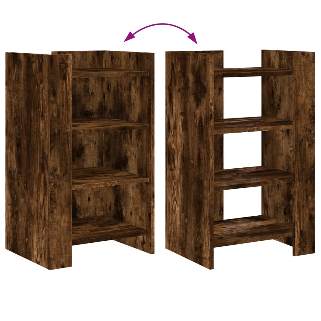 skænk 45x35x75 cm konstrueret træ røget egetræsfarve