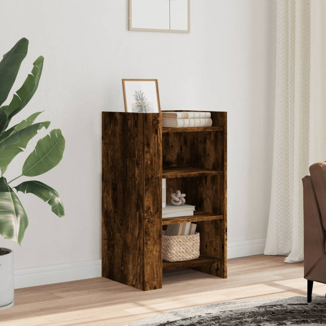 skænk 45x35x75 cm konstrueret træ røget egetræsfarve