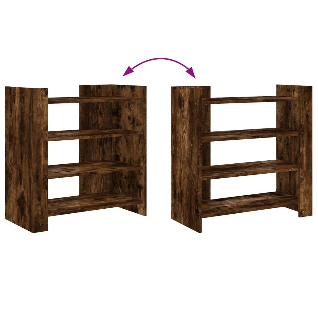 skænk 73,5x35x75 cm konstrueret træ røget egetræsfarve