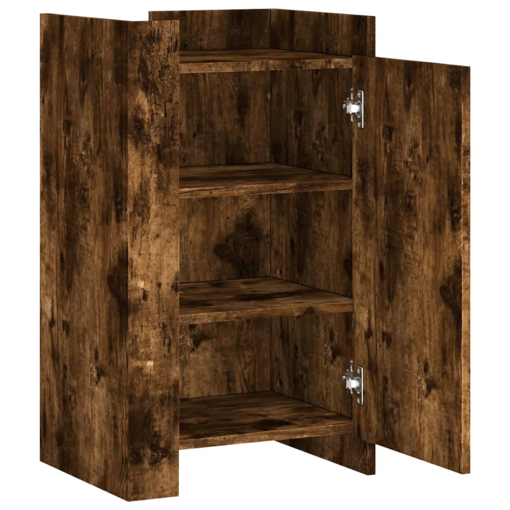 skænk 45x35x75 cm konstrueret træ røget egetræsfarve