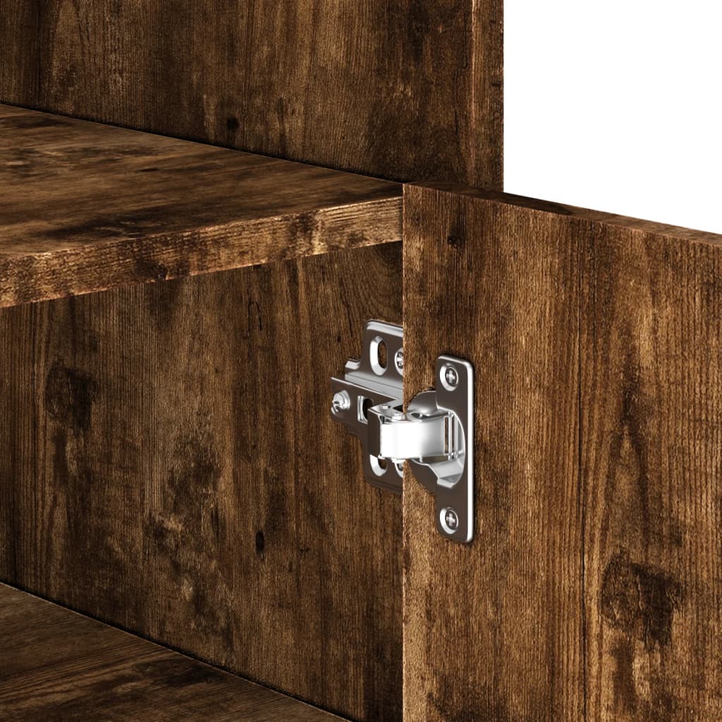 skænk 45x35x75 cm konstrueret træ røget egetræsfarve