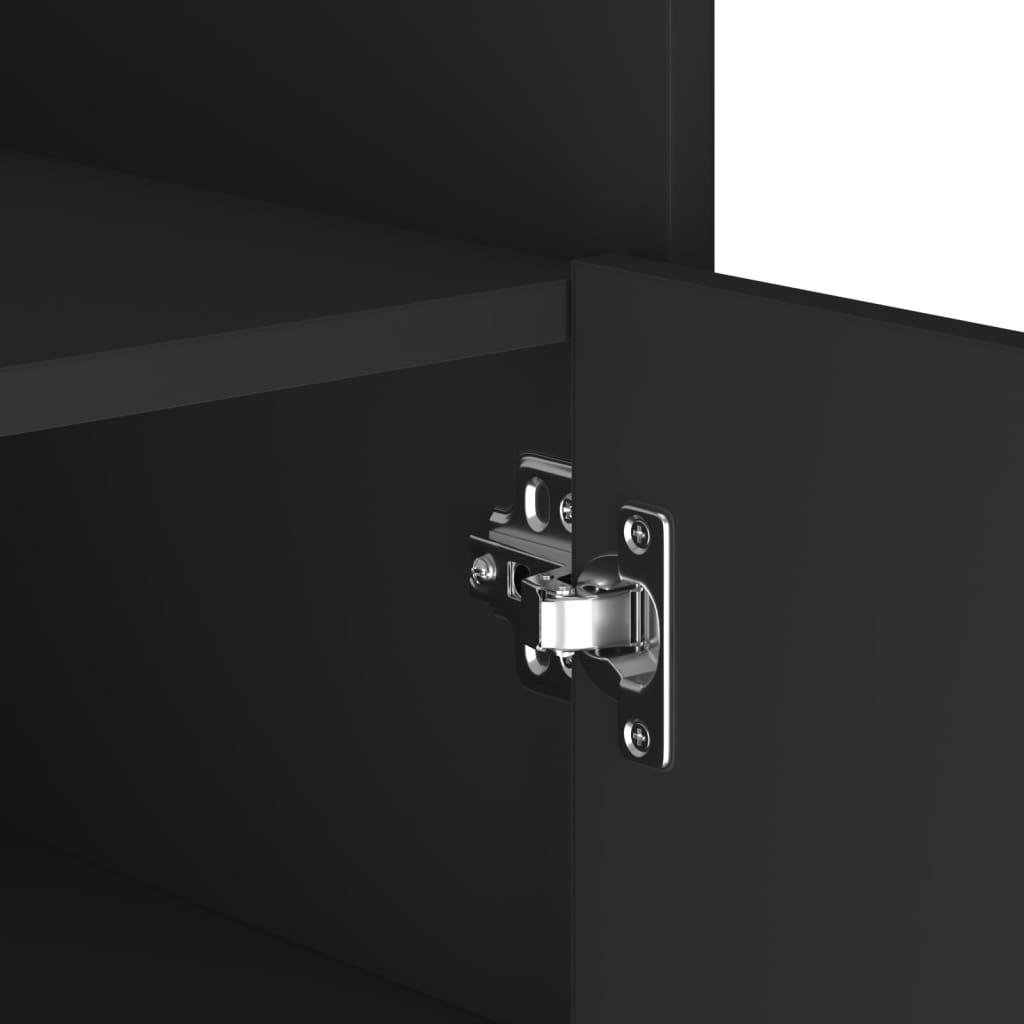 skænk 73,5x35x75 cm konstrueret træ sort