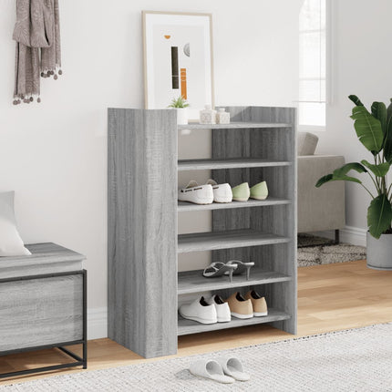 skoskab 74,5x37,5x100 cm konstrueret træ grå sonoma-eg
