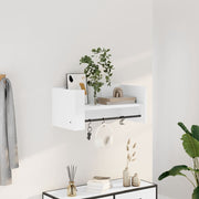 væghylde 70,5x35x30,5 cm konstrueret træ hvid