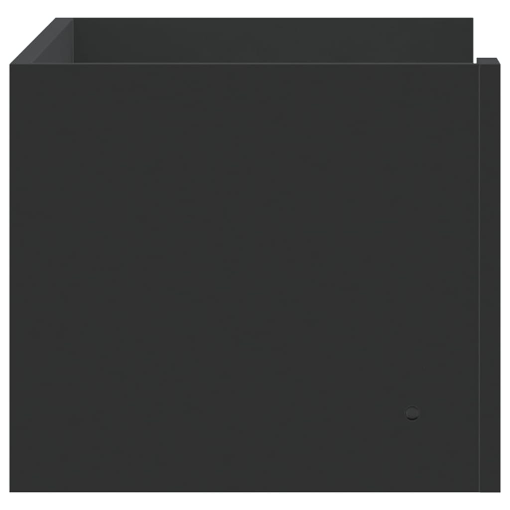 væghylde 70,5x35x30,5 cm konstrueret træ sort