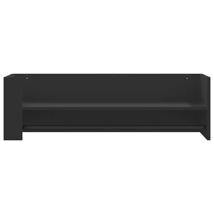 væghylde 100x35x30,5 cm konstrueret træ sort